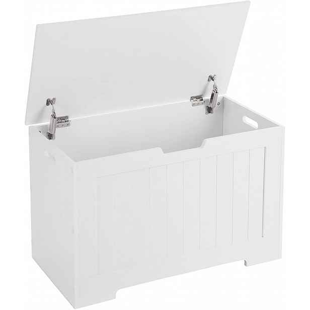 Úložný box na dřevo 76 x 48 x 40 cm, bílá barva
