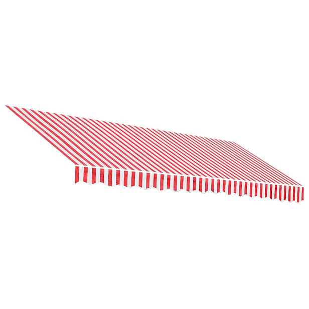 vidaXL Náhradní plachta na markýzu červená a bílá 400 x 300 cm polyesterová