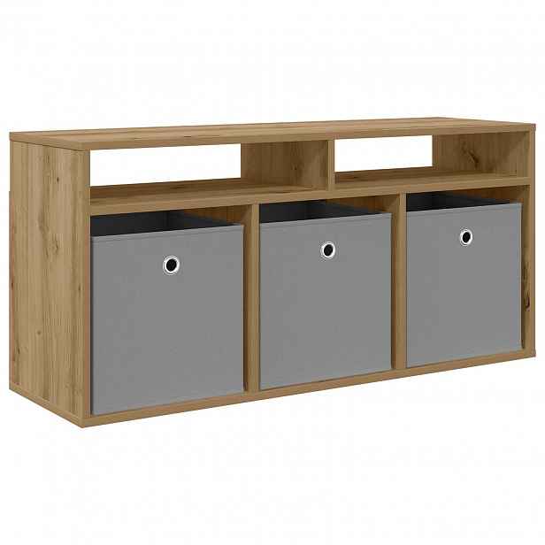 vidaXL Nízký skříň 102 x 32 x 48,5 cm Artisanový dub