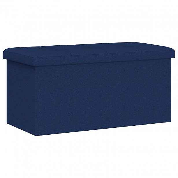 vidaXL Skládací úložná lavice Modrá 180 kg 80 L 77 x 38 x 38 cm