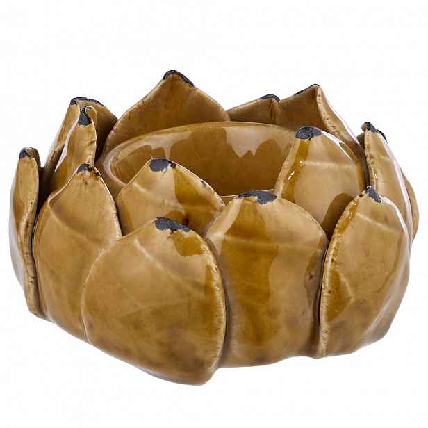 Butlers BLOSSOM Svícen na čajovou svíčku - žlutá