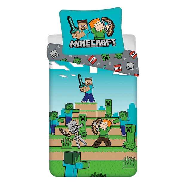 Bavlněné dětské povlečení na jednolůžko 140x200 cm Minecraft "We got this"  – Jerry Fabrics