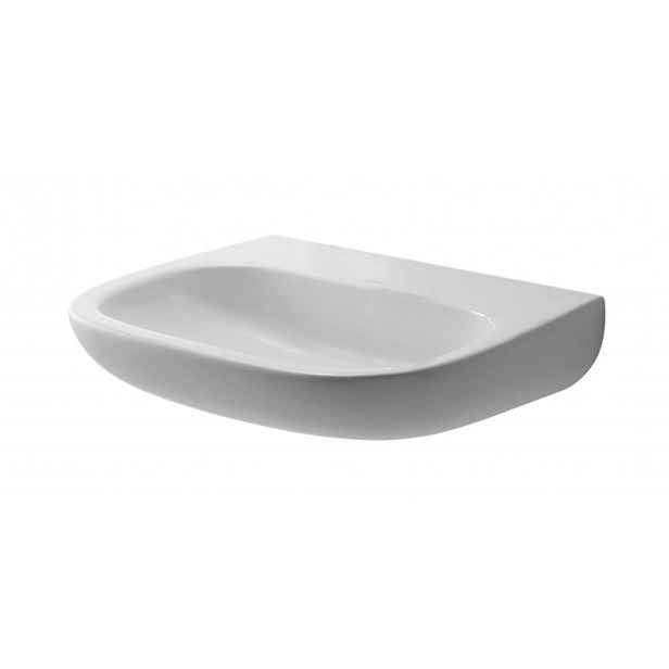 Duravit D-Code - Umyvadlo Med, 55x43 cm, bez otvoru pro baterii, alpská bílá 23115500702