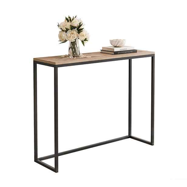 Idohome KONZOLOVÝ STOLEK LORA 80/30/90 cm, černý / dub Wotan