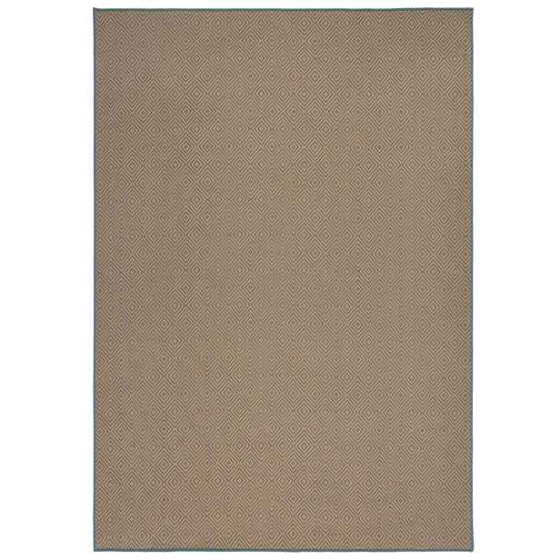 Kusový koberec Geometric Jute Blue, 200x290, béžová, chodba / předsíň, Flair Rugs