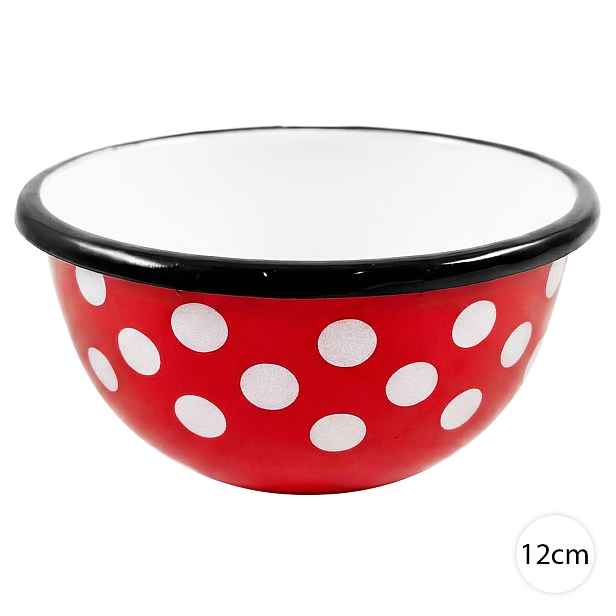 Smaltovaná miska Perfect Home PUNTÍKY 12cm, 12007