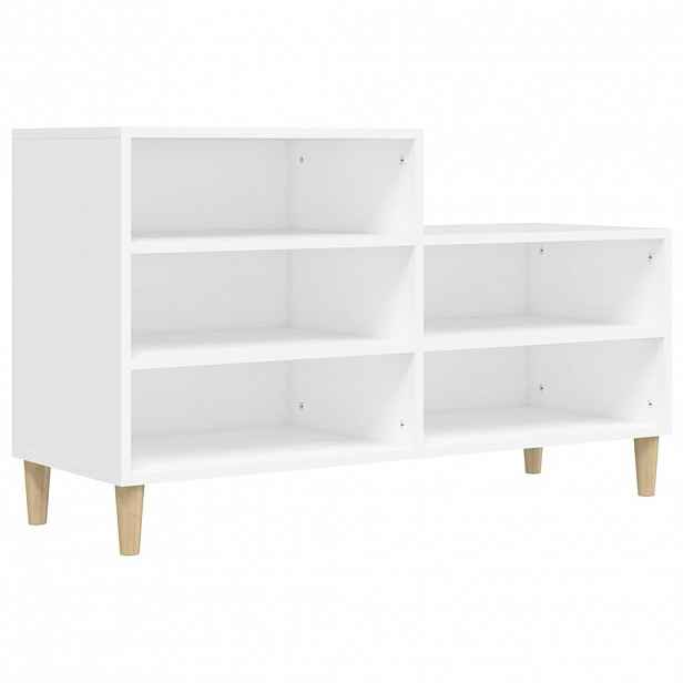 vidaXL Botník bílý 102x36x60 cm kompozitní dřevo