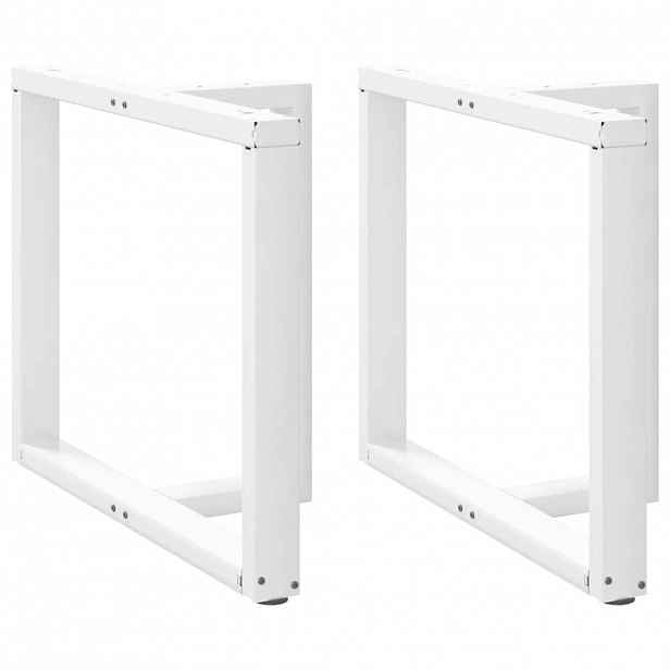 vidaXL Nohy k jídelnímu stolu ve tvaru T, 2 ks, bílé, 100 x 35 x (72-73) cm, ocel