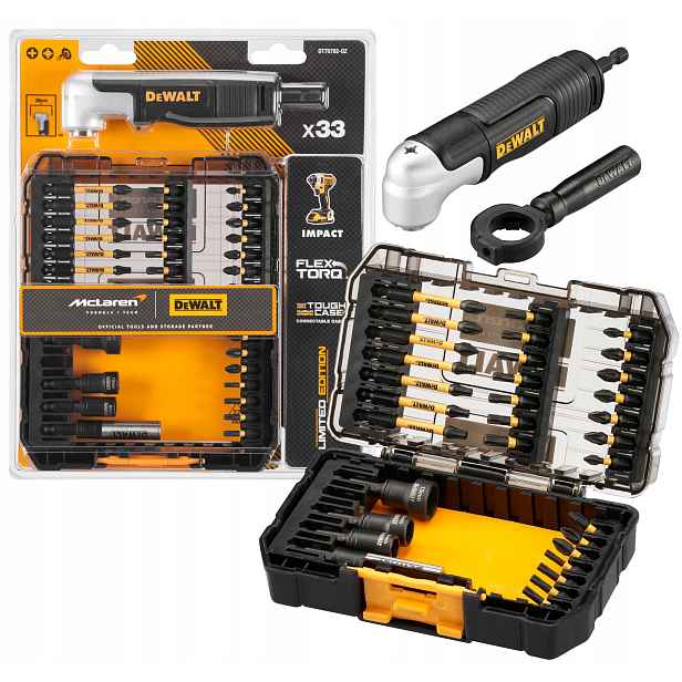 Sada bitů Úderový úhlový nástavec DeWalt McLaren v krabičce DT70782-QZ