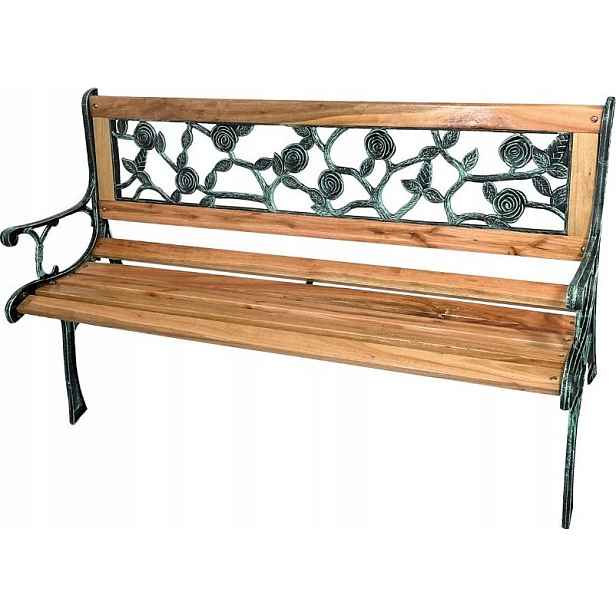 Kontrast Zahradní lavička Rosisa 126 cm hnědá/černá