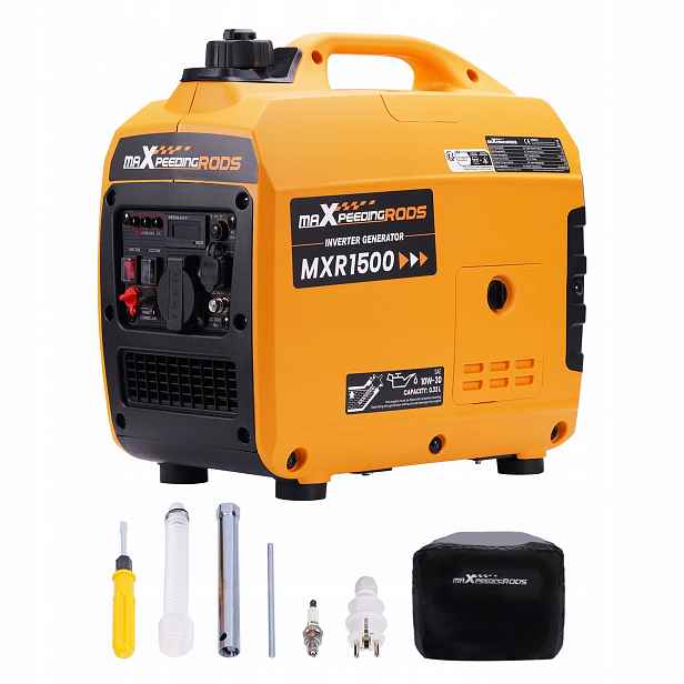 Přenosný benzínový invertorový generátor 1,2 kW Maxpeedingrods, benzín, 11,5 kg
