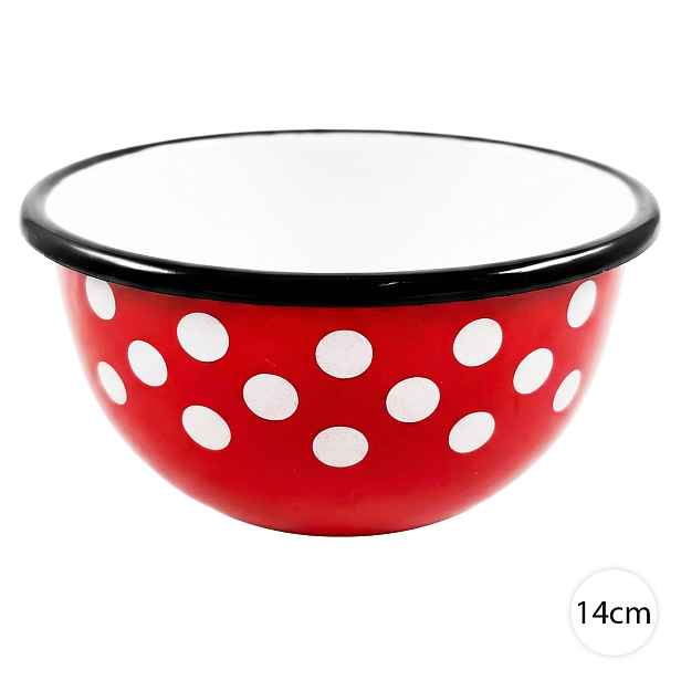 Smaltovaná miska Perfect Home PUNTÍKY 14cm, 12014