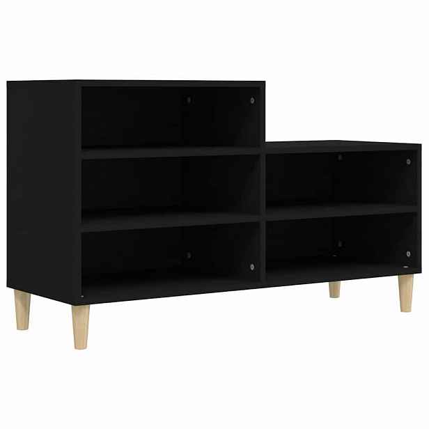 vidaXL Botník černý 102x36x60 cm kompozitní dřevo