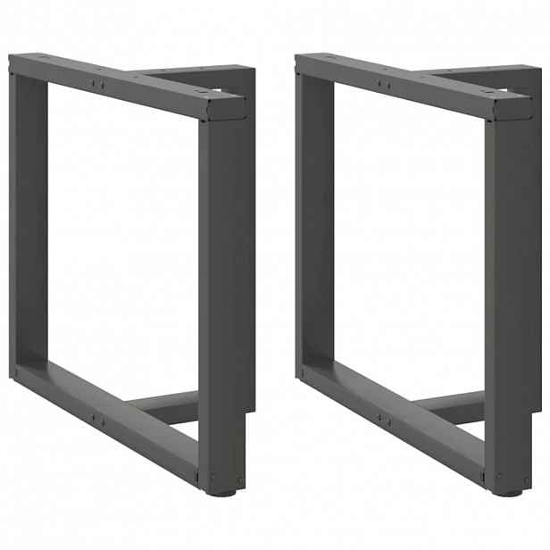 vidaXL Nohy k jídelnímu stolu ve tvaru T, 2 ks, antracitové, 100 x 35 x (72-73) cm, ocel