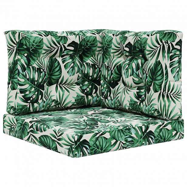 vidaXL Venkovní polštář na pohovku Polyester Vzor listů 60 x 60 cm