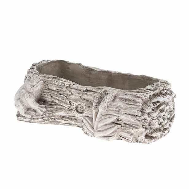 Betonový květináč Kmen žába, 27 x 8,5 x 15,5 cm
