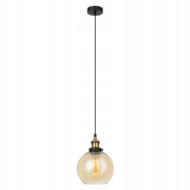 Italux Závěsná lampa Cardena E27 40W Černá Zlatá Industriální