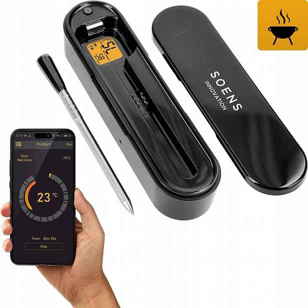 Kuchyňský teploměr Soens s bezdrátovým Bluetooth pro vaření
