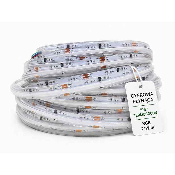 Led Cob termo páska IP67 24V 360 Magic Pixel Tekoucí WS2811 digitální 10 m Rgb