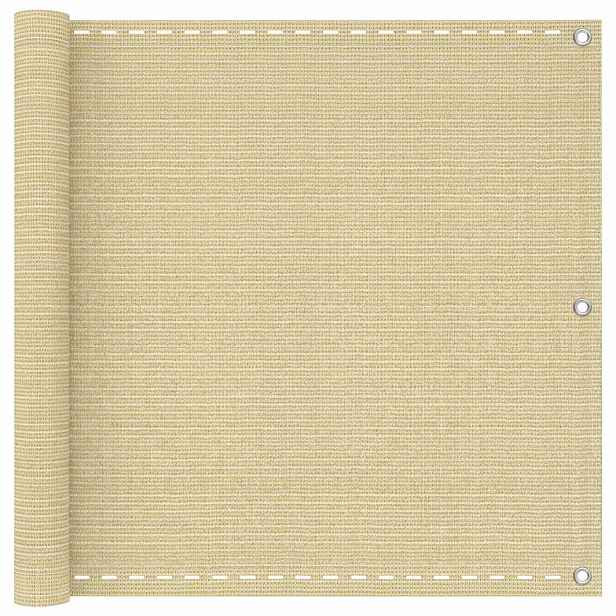 vidaXL Balkonová clona Obdélníkový 75 x 700 cm HDPE a hliník Béžová