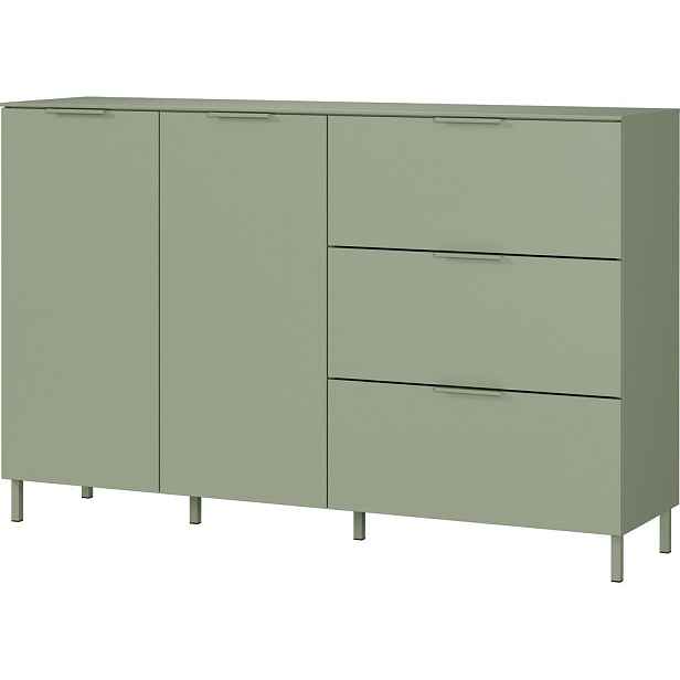 Zelená matná komoda 151x98x40 cm Savoca – Germania