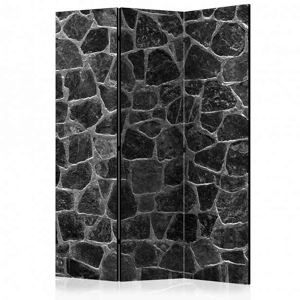 Paraván Black Stones Dekorhome 135x172 cm (3-dílný)