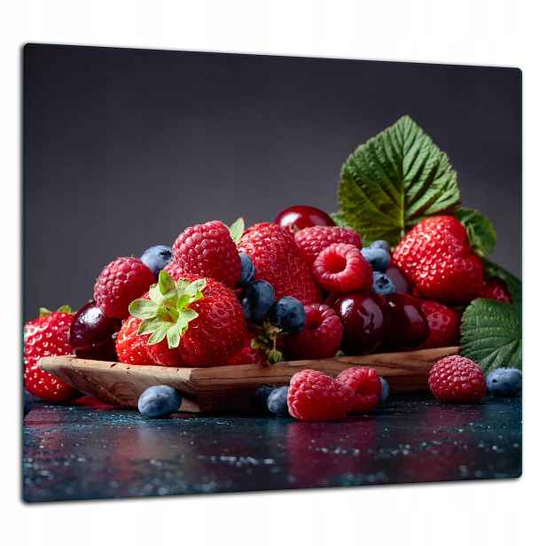 Skleněná Ochranná Deska Panel Lepidlo 65x60 Ovoce