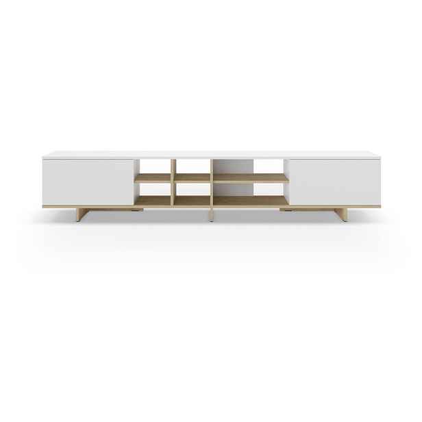 Bílý TV stolek 230x44 cm Cequoia – Marckeric