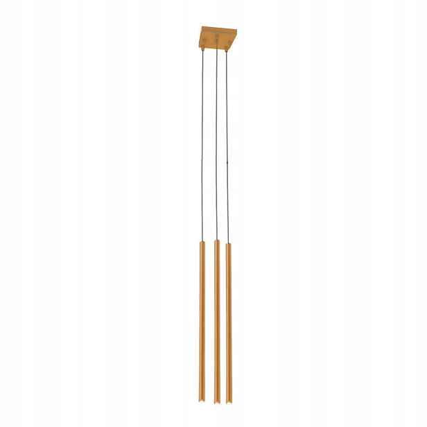 Závěsná lampa minimalistická zlatá 3 trubky obdélníková pod strop Shilo