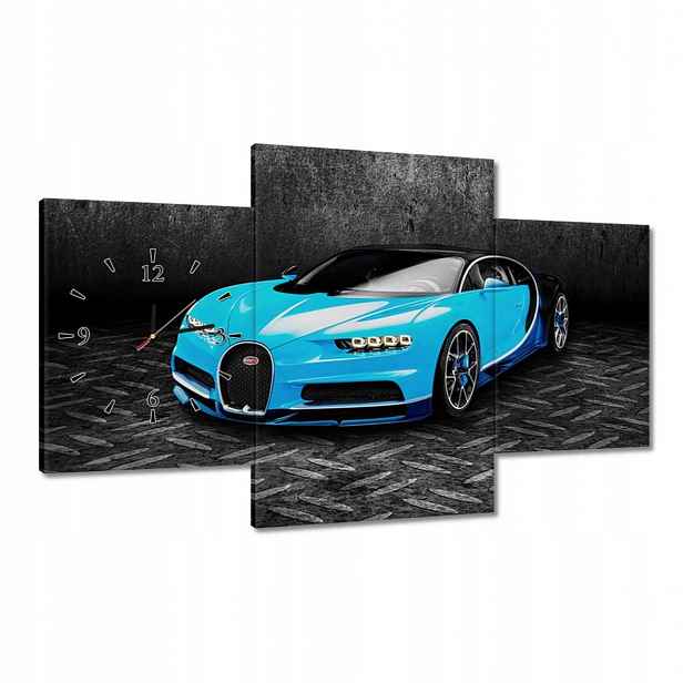 Hodiny 100x60 Bugatti Auto pro chlapce