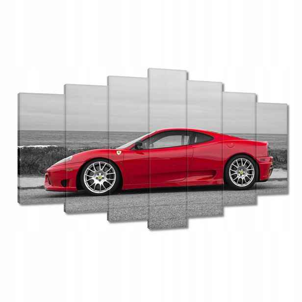 Obrazy 140x80 Červené ferrari na pláži