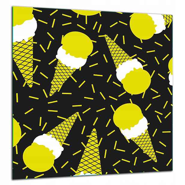 Skleněná Ochranná Deska Panel Lepidlo 60x65 Vzor