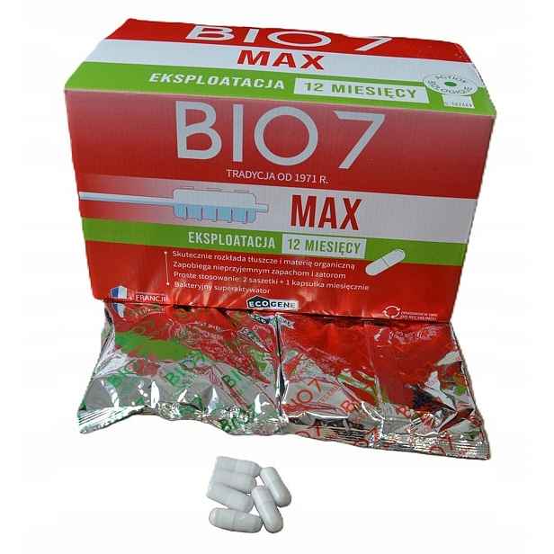 Bio 7 Max 2KG Bakterie Čistící Žumpa bio 7 kapsle