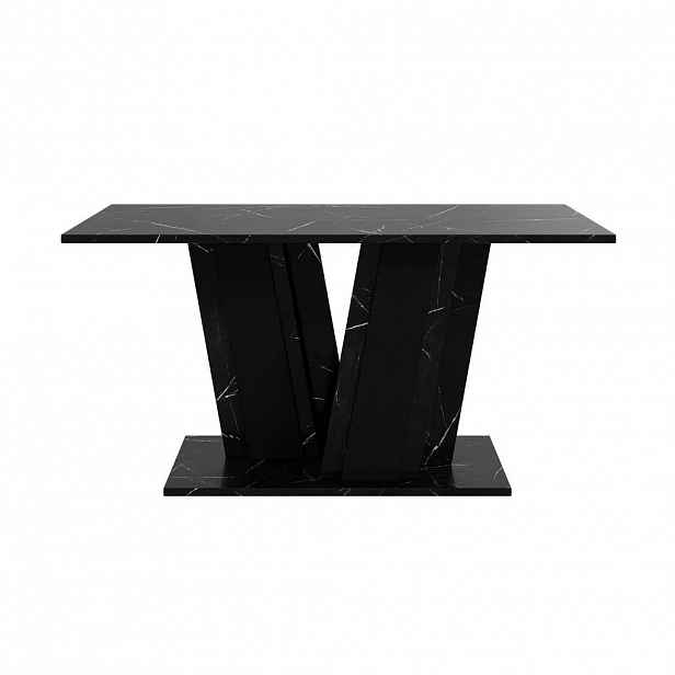 Home Collective KONFERENČNÍ STOLEK 100 cm v černém mramorovém vzhledu