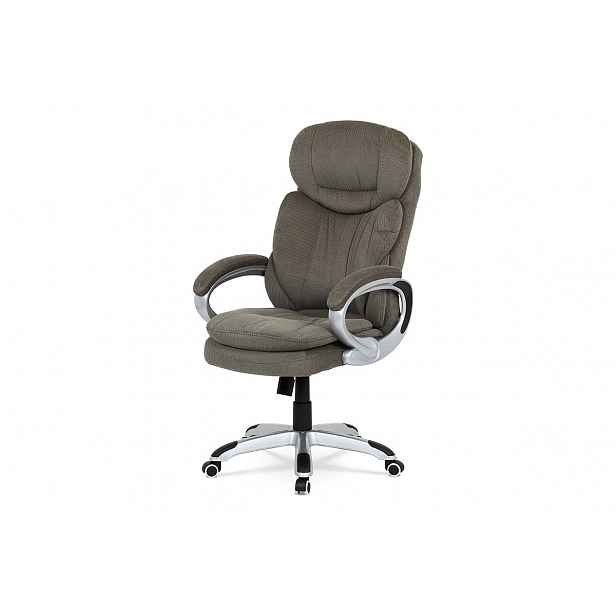 Kancelářská židle, šedá látka/stříbro-šedá -  68 x 119-126 x 74 cm
