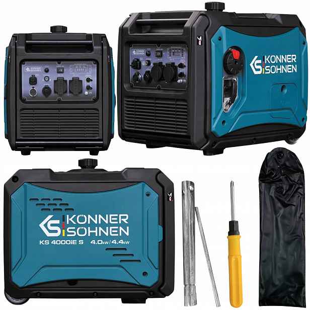 Könner & Söhnen Ks 4000iE S Elektrocentrála 4000 W 4,4 kW 7,5 km Benzín