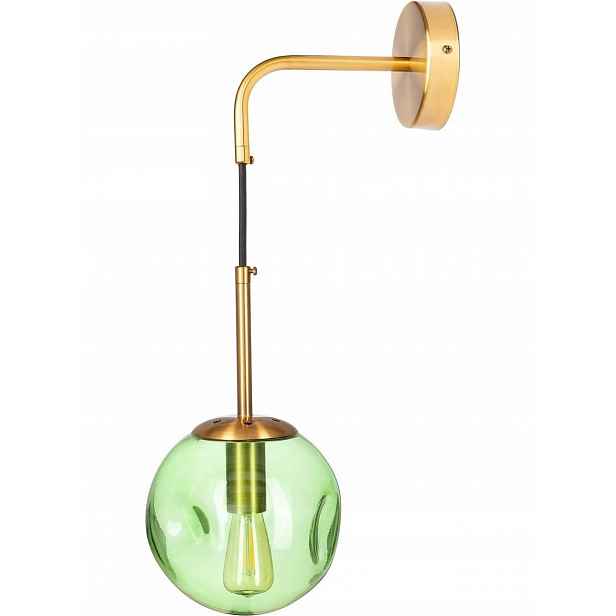 Kovová nástěnná skleněná koule Lava Green