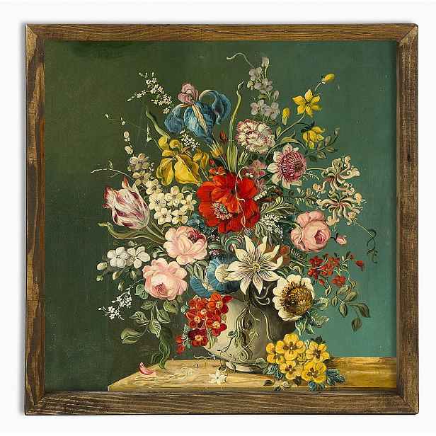 Nástěnný obraz Vintage Flowers, 50 x 50 cm