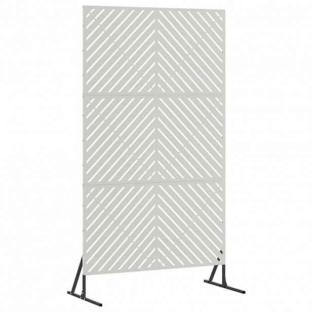 vidaXL Obrazovka pro soukromí 100 x 50 x 180 cm Nerezová ocel Stříbrná