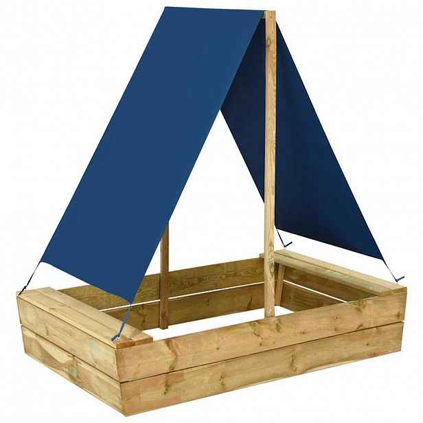 vidaXL Pískoviště se stříškou 80 x 60 x 97,5 cm impregnovaná borovice