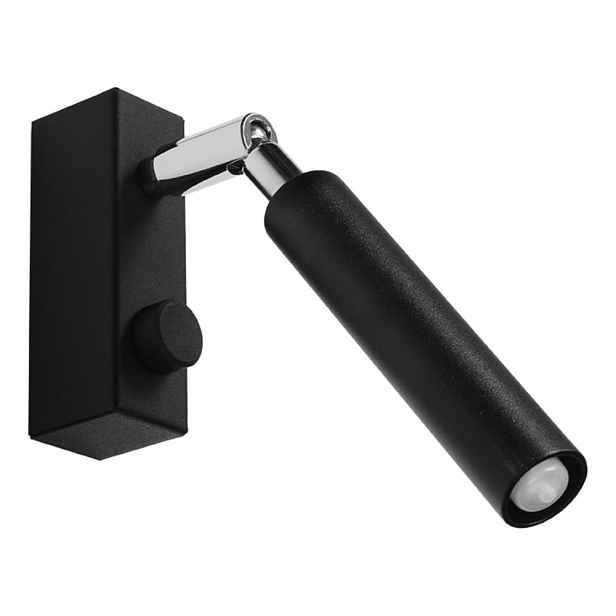Černé bodové svítidlo 10x3 cm Tiden – Sollux