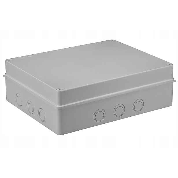 Pawbol Hermetická krabice na omítku 380x300x120 12 oslabení šedá S-box 716