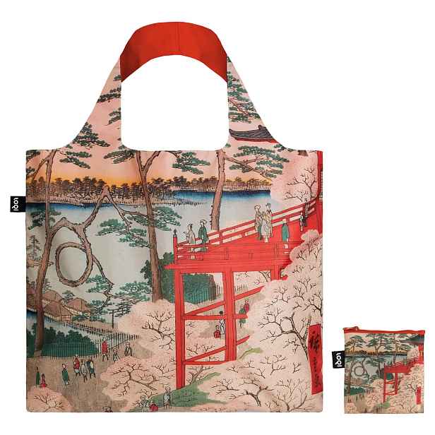 Skládací nákupní taška LOQI UTAGAWA HIROSHIGE Kiyomizu Hall & Shinobazu Pond