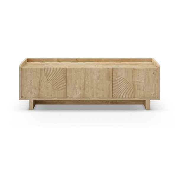 TV stolek v dekoru dubu v přírodní barvě 140x45x40 cm Daira – Marckeric