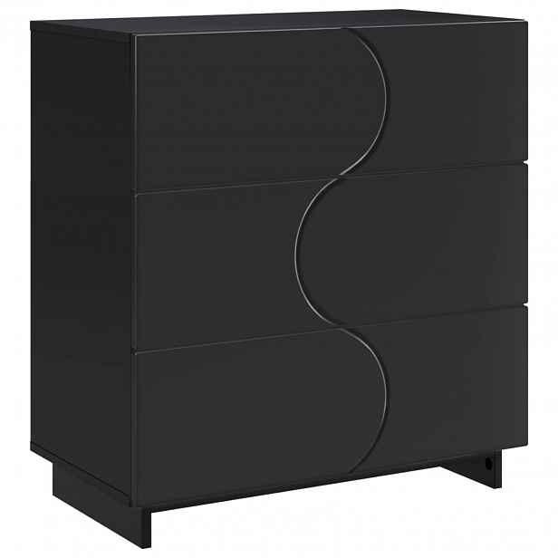 vidaXL příborník Černá 70 x 38 x 75 cm Technické dřevo