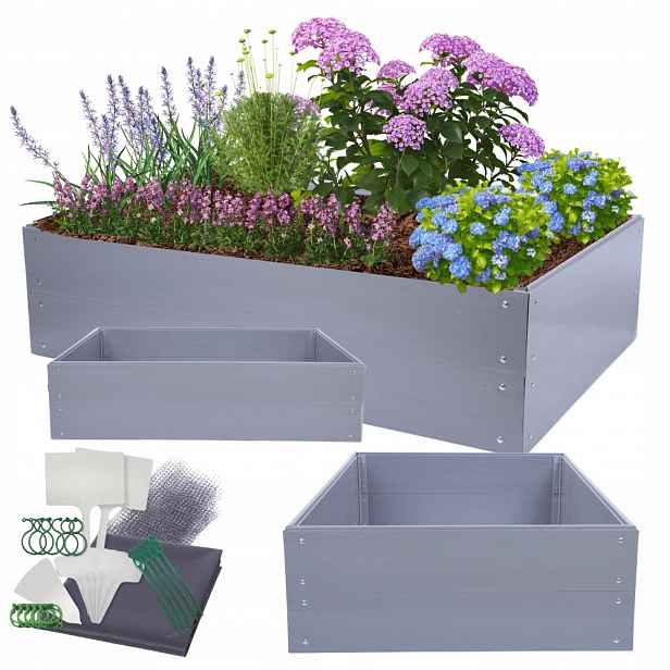 Zeleninová Zahrada z Pvc, box na zeleninu, vyvýšený záhon, 40x140x120