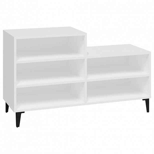 vidaXL Botník bílý 102x36x60 cm kompozitní dřevo