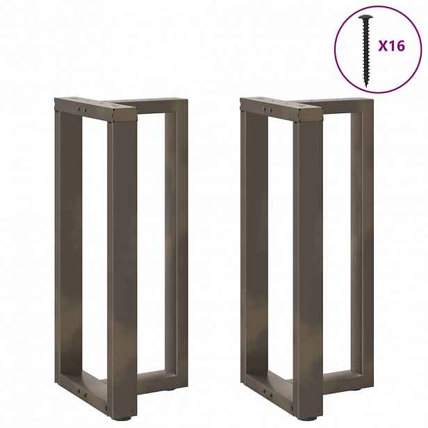 vidaXL Nohy barového stolu ve tvaru T, 2 ks, černé, 40 x 35 x (90-91) cm, ocel