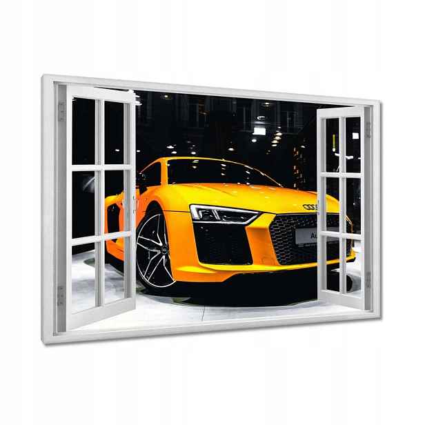 Obrazy 120x80 Žluté Audi R8