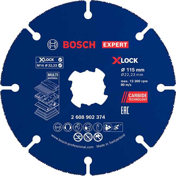 Kotouč Bosch EXPERT X-LOCK Carbide Multi Wheel 115 mm